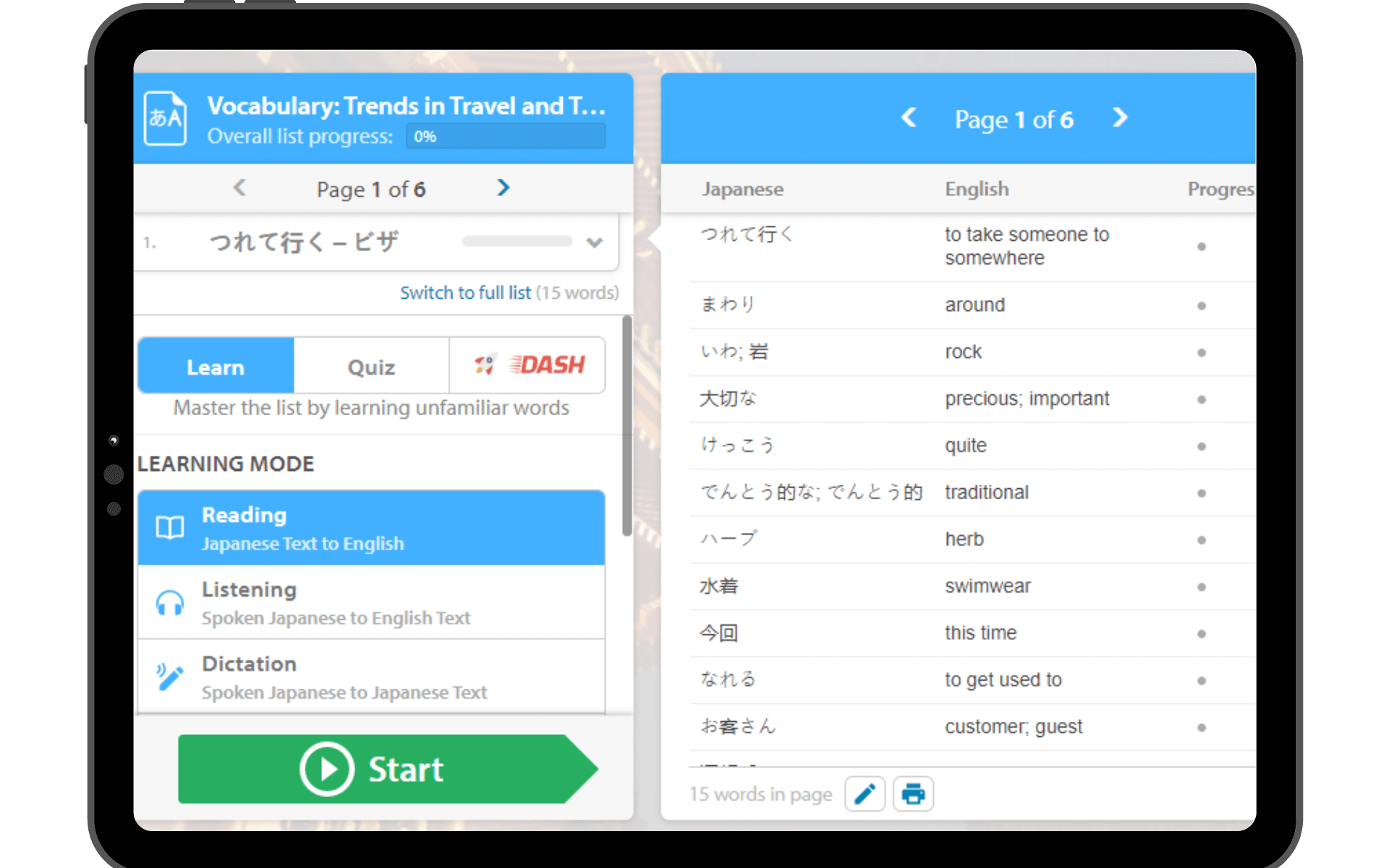 Japanese Vocab, Education Perfect