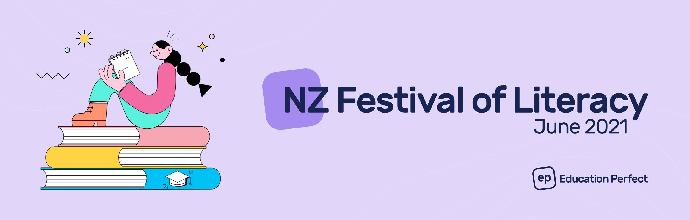 NZ Festival Of Literacy Banner 2, Education Perfect