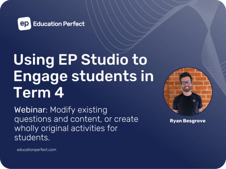 Using EP Studio to Engage students in Term 4