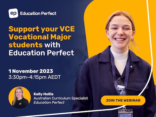 Support your VCE Vocational Major students with Education Perfect
