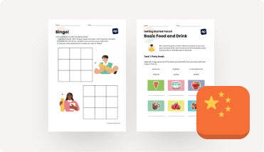 Mandarin Chinese Worksheets – Numbers and Food Vocabulary
