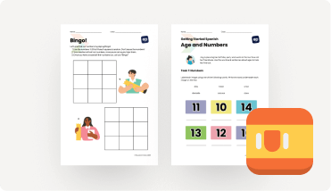 Spanish Worksheets – Numbers, Age & Food Vocabulary